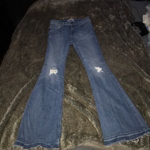 High wasted bell bottom jeans